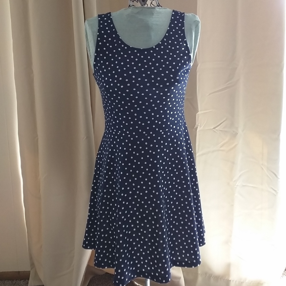 H&M navy w/ polka dots dress